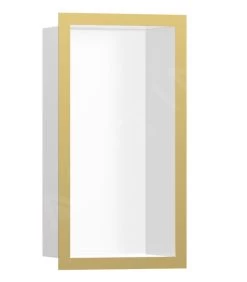 Hansgrohe XtraStoris Individual - Inbouwnis Met Designlijst, 300x150x100 Mm, Mat Wit/gepolijst Goud 56096990