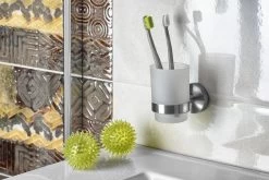 Sapho X-STEEL - Glashouder, Glas/rvs XS900 9 Sapho X-STEEL - Glashouder, Glas/rvs XS900 -Badkamer Paradijs 42094bbd4783b30238629703