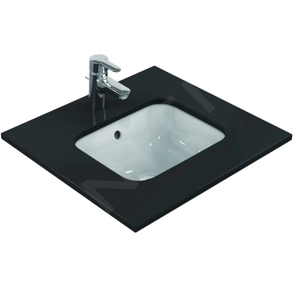 Ideal Standard Connect - Onderbouwwastafel, 420x350 Mm, Met Overloop, Wit E505601 5 Ideal Standard Connect - Onderbouwwastafel, 420x350 Mm, Met Overloop, Wit E505601 - Afbeelding 3