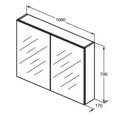 Ideal Standard Mirror&Light - Spiegelkast 1000x700 Mm, Aluminium T3592AL -Badkamer Paradijs 42f591d9c0e471a1fb99a4e0