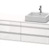 Duravit Ketho - Wastafelonderkast 496x1400x550 Mm, Rechts, 4 Laden, Glanzend Wit KT6657R2222 -Badkamer Paradijs 443adb57975bce884416420d
