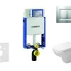 Geberit Kombifix - Toiletset Met Sigma30 Bedieningsplaat, Mat Chroom/chroom + Duravit D-Code Hangend Toilet En Wc Bril, Rimless, SoftClose 110.302.00.5 NH7 -Badkamer Paradijs 4476ebd75b3acee88f124049