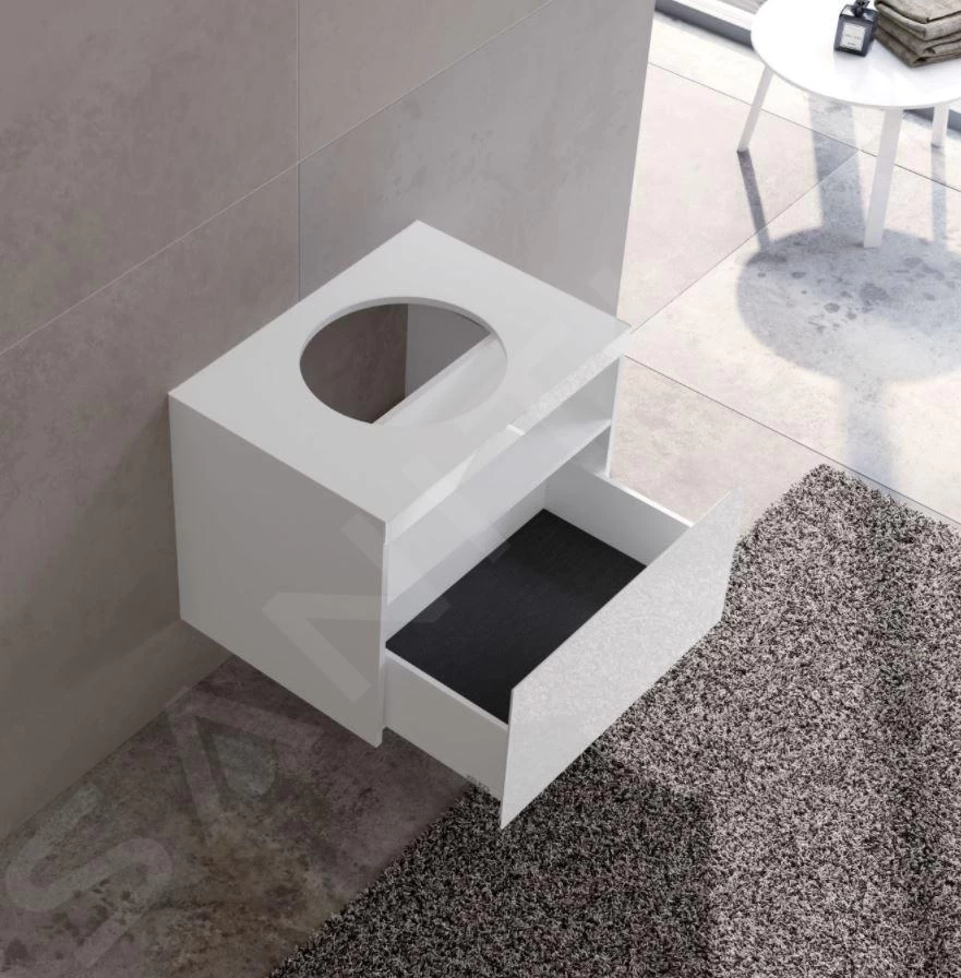 Keuco Stageline - Wastafelonderkast, 650x550x490 Mm, Met Uitsparing Voor Wastafel, Wit 32853300000 5 Keuco Stageline - Wastafelonderkast, 650x550x490 Mm, Met Uitsparing Voor Wastafel, Wit 32853300000 - Afbeelding 3