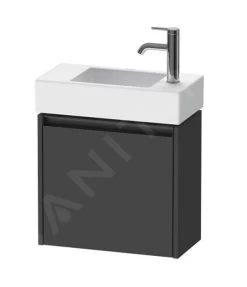 Duravit Ketho.2 - Wastafelkast 440x484x238 Mm, 1 Deur, Scharnieren Links, Grafiet Mat K25072L49490000