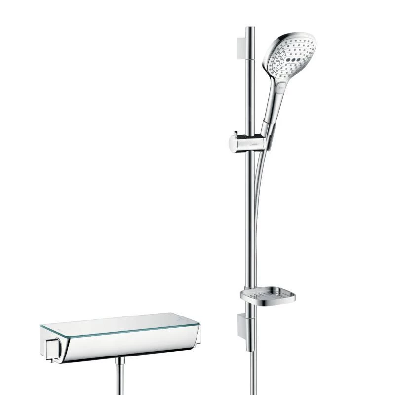 Hansgrohe Raindance Select E - 120 Doucheset Met Ecostat Select Thermostaat, 3jet, Chroom 27038000 3 Hansgrohe Raindance Select E - 120 Doucheset Met Ecostat Select Thermostaat, 3jet, Chroom 27038000