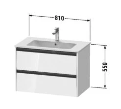 Duravit Ketho.2 - Wastafelkast 550x810x480 Mm, 2 Laden, Mat Wit K25263018180000 -Badkamer Paradijs 4bf86ca742c80bc12e126110