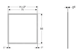 Geberit ONE - Afdekkader 750x930 Mm, Voor Geberit ONE Inbouw Spiegelkast, Wit 505.842.00.1 -Badkamer Paradijs 4ea1c662b66f5649c38ce0a5 1
