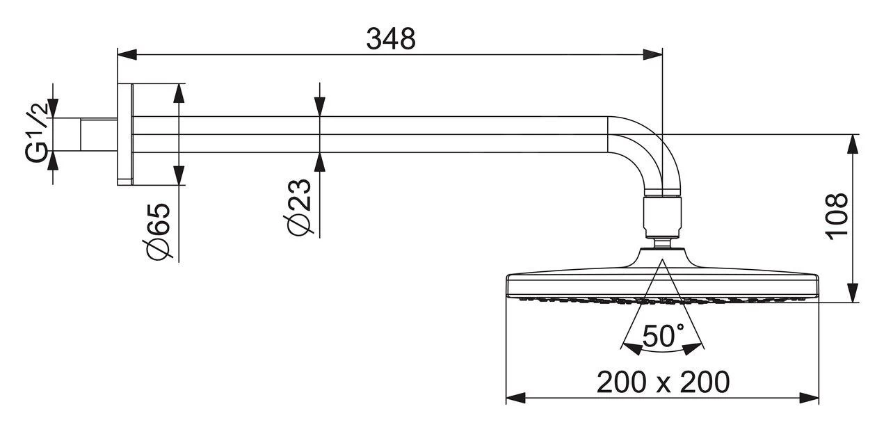 Hansa Basicjet - Regendouche Style 200x200 Mm, Chroom 44360200 4 Hansa Basicjet - Regendouche Style 200x200 Mm, Chroom 44360200 - Afbeelding 2