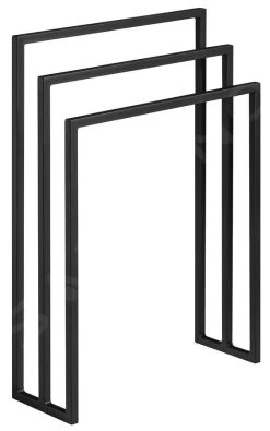 Sapho Badkamer Apparatuur - Handdoekhouder Op Standaard, Mat Zwart SKA303