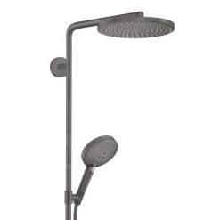 Hansgrohe Raindance Select S - Showerpipe Douchset Met Thermostaat, 1jet, Geborsteld Zwart Chroom 27633340 -Badkamer Paradijs 5480b1b8e52436bc5696f0b2