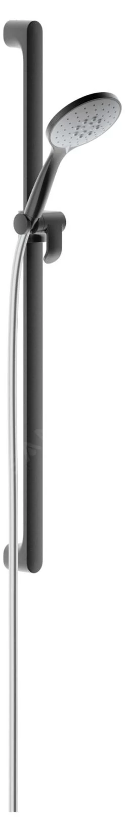 Keuco Edition 400 - Set Van Douchekop, Houder, Stang En Slang, Geborsteld Zwart Chroom 51587130000
