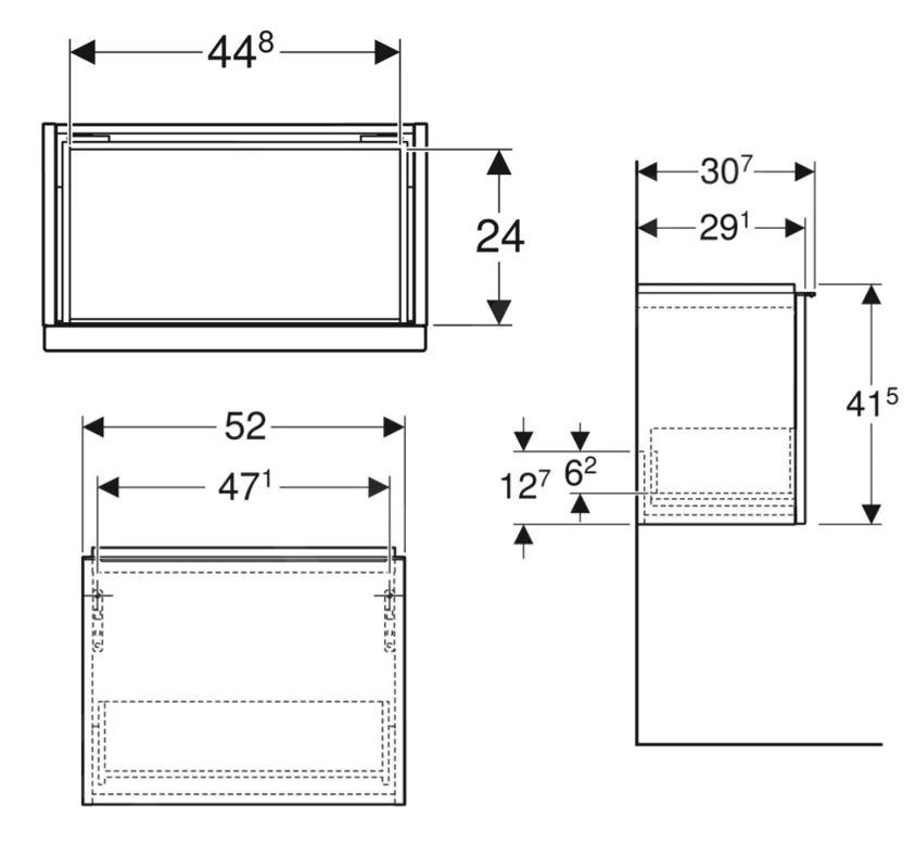 Geberit ICon - Wastafelonderkast 520x415x307 Mm, 1 Lade, Glanzend Wit 502.302.01.2 4 Geberit ICon - Wastafelonderkast 520x415x307 Mm, 1 Lade, Glanzend Wit 502.302.01.2 - Afbeelding 2