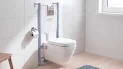 Grohe Solido - Toiletset Met Hangend Toilet + Softclose Wc Bril, Rimless, Arena Cosmopolitan Drukknop, Chroom 39700000 -Badkamer Paradijs 571fe64e03c0cc4087ebf897