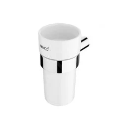 Nimco Bormo - Tanderborstelhouder, Wit Keramiek/chroom BR 11058KN-26