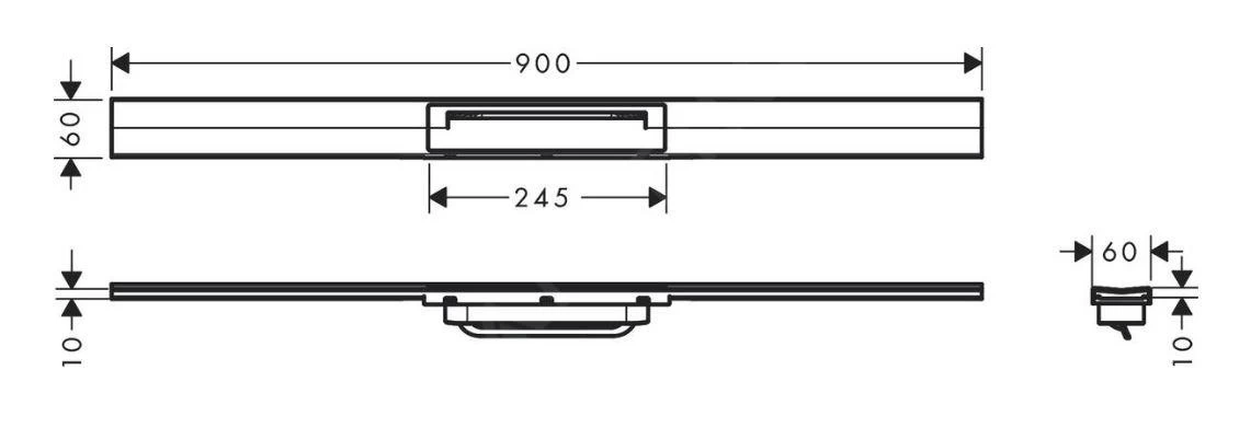 Hansgrohe RainDrain Flex - Douchegoot Met Rvs Rooster 900, Te Plaatsen In De Ruimte, Inkortbaar, Chroom 56045000 4 Hansgrohe RainDrain Flex - Douchegoot Met Rvs Rooster 900, Te Plaatsen In De Ruimte, Inkortbaar, Chroom 56045000 - Afbeelding 2