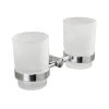 Aqualine Samba - Dubbel Beker Houder, Chroom/melkglas SB105 -Badkamer Paradijs 5c0c2492adb51ed969116982