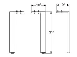 Geberit Acanto - Kast Voeten 316 Mm, Aluminium/chroom 500.657.00.2 -Badkamer Paradijs 5d5860be8b27e34635513d19
