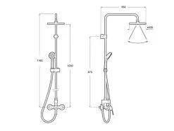 Roca Victoria - Doucheset Met Douchekraan, Diameter 200 Mm, 1jet, Chroom A5A9725C00 -Badkamer Paradijs 5d7e824e9a26ee80791a1f32