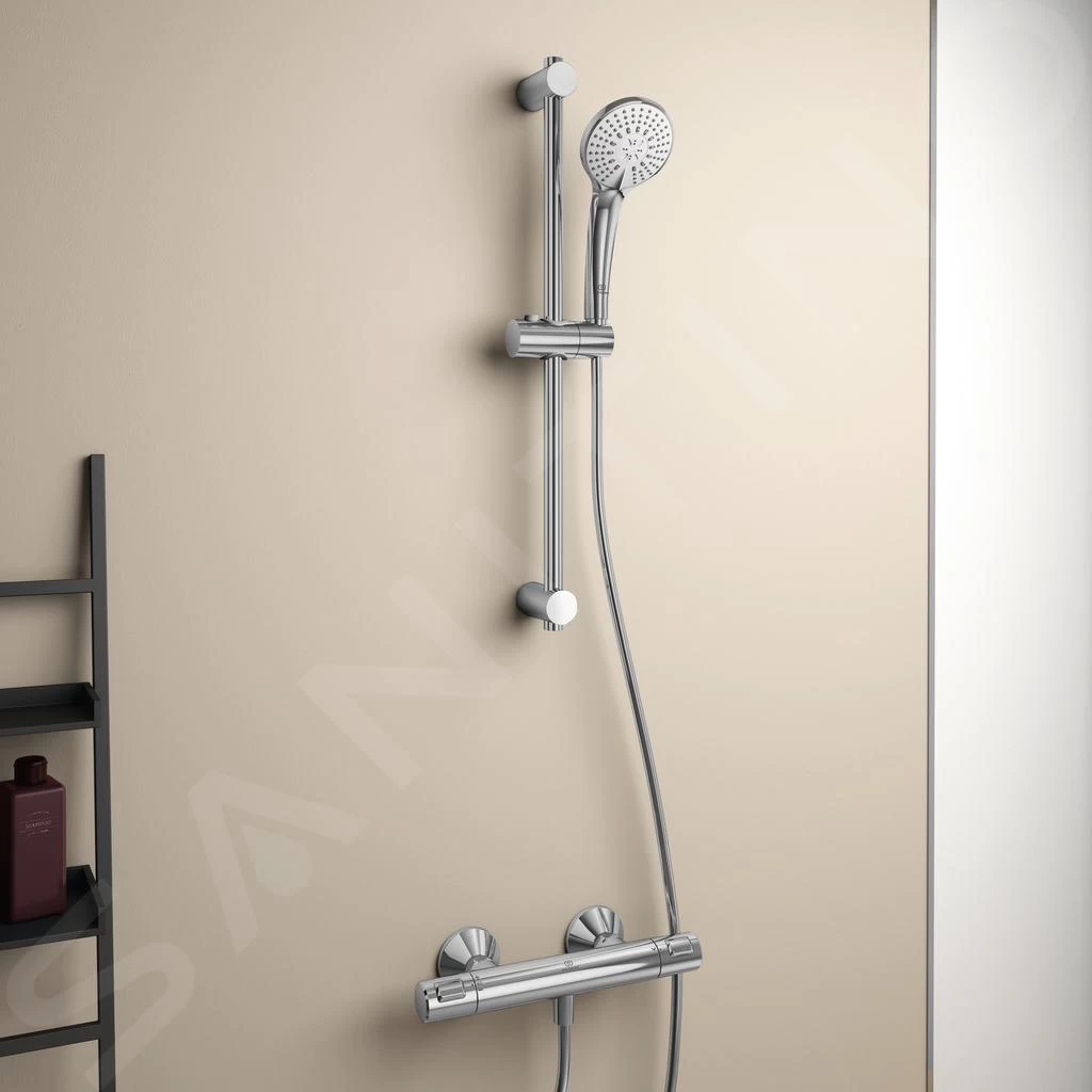 Ideal Standard CeraTherm - T25 Doucheset Met Thermostaat, 3-jets, Chroom A7203AA 5 Ideal Standard CeraTherm - T25 Doucheset Met Thermostaat, 3-jets, Chroom A7203AA - Afbeelding 3