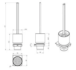 Sapho Zen - Toiletborstel Met Houder, Melkglas/chroom 161041 -Badkamer Paradijs 5f77830c4e06bd04148e8507