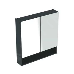 Geberit Selnova Square - Spiegelkast 850x588x175 Mm, 2 Deuren, Mat Lava 501.265.00.1