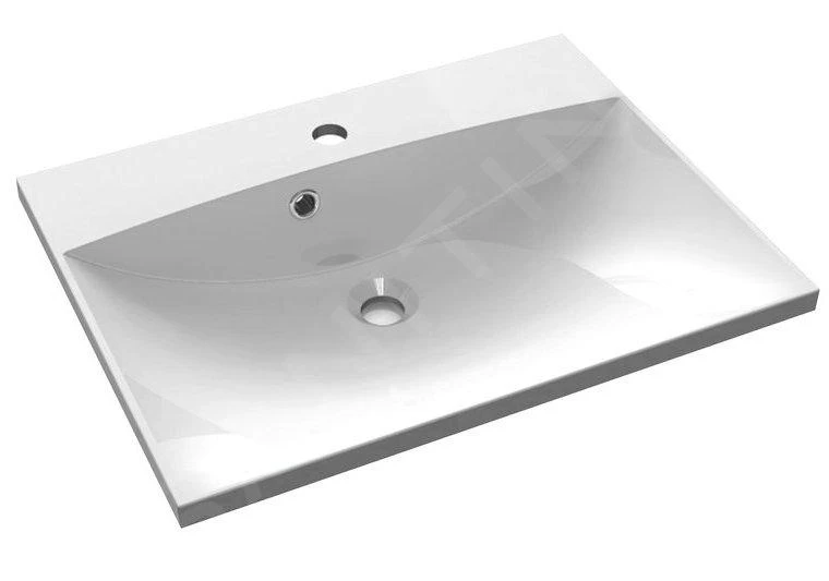 Sapho Maria - Wastafel 600x460 Mm, Gegoten Marmer, Wit MA060 3 Sapho Maria - Wastafel 600x460 Mm, Gegoten Marmer, Wit MA060