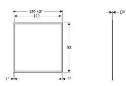 Geberit ONE - Afdekkader 1200x930 Mm, Voor Geberit ONE Inbouw Spiegelkast, Wit 505.845.00.1 -Badkamer Paradijs 6441069b68ddd7960474d695 1
