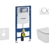 Geberit Duofix - Set Voorwandinstallatie, Toilet En Ideal Standard Tesi Zitting, Bedieningspaneel Sigma20, Aquablade, SoftClose, Wit/glanzend Chroom 111.300.00.5 NU4 -Badkamer Paradijs 6672f7d0eedca6961e66e19e
