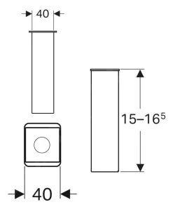 Geberit Toebehoren - Steunpoten, 2 Stukken, Chroom 500550000 -Badkamer Paradijs 66c2e99c7adad0b6f2f38e68