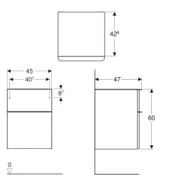 Geberit Smyle Square - Zijkast, 2 Laden, Hickorynoot 500.357.JR.1 -Badkamer Paradijs 6aa9cbf6238dd082a624c99a 1