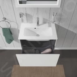 Duravit L-Cube - Wastafelonderkast Compact, 400x620x391 Mm, 1 La, Glanzend Wit LC615602222 -Badkamer Paradijs 6af1d49372e52fc25664575d