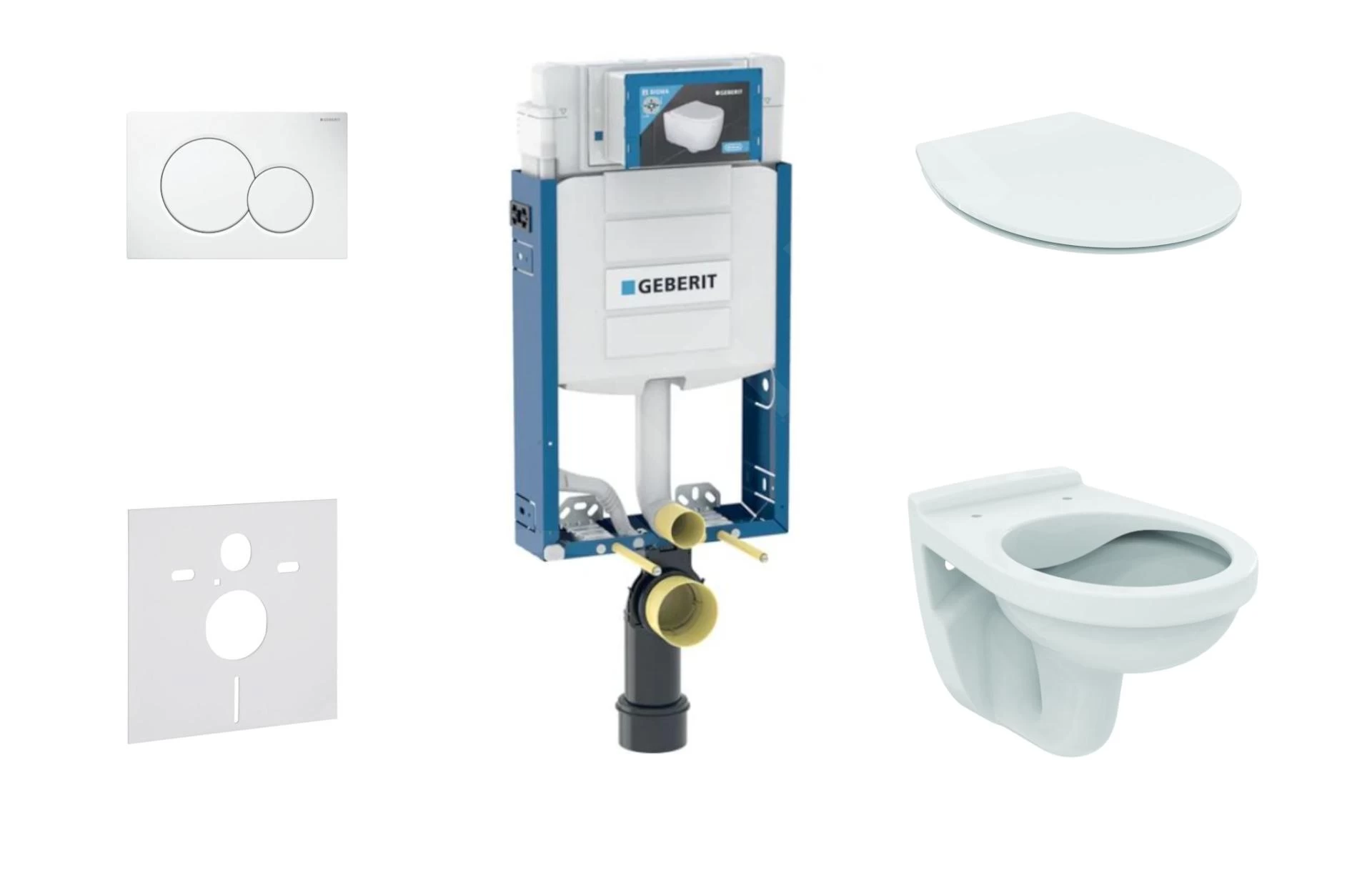 Geberit Kombifix - Set Voorwandinstallatie, Closet Alpha Met WC-zitting, SIGMA01 Bedieningsknop, Alpine Wit 110.302.00.5 ND1 3 Geberit Kombifix - Set Voorwandinstallatie, Closet Alpha Met WC-zitting, SIGMA01 Bedieningsknop, Alpine Wit 110.302.00.5 ND1