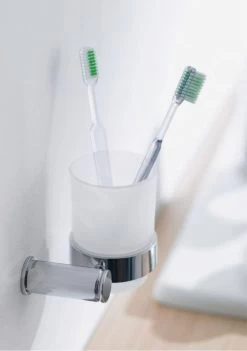 Duravit D-Code - Tandenborstelhouder, Rechts, Melkglas/chroom 0099201000 -Badkamer Paradijs 6e6c7c7e187d1d23b8252a0f