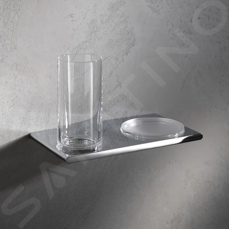 Keuco Edition 400 - Beker Met Zeepschaal Wandbevestiging, Glas/chroom 11556019000 5 Keuco Edition 400 - Beker Met Zeepschaal Wandbevestiging, Glas/chroom 11556019000 - Afbeelding 3