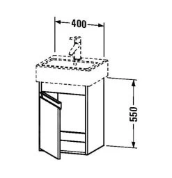 Duravit Ketho - Wastafel Onderkast 550x400x320 Mm, 1deur, Scharnieren Rechts, Glanzend Wit KT6630R2222 -Badkamer Paradijs 710ba5407cd2da6fafa13b71
