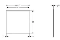 Geberit ONE - Afdekkader 600x930 Mm, Voor Geberit ONE Inbouw Spiegelkast, Wit 505.841.00.1 -Badkamer Paradijs 7114d49a525c9d3d04711ad4 1