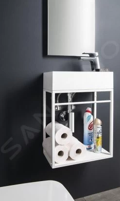 Sapho Wastafels - Amarok Fontein 400x220 Mm, Zonder Overloop, 1 Kraangat Rechts, Wit AR500 -Badkamer Paradijs 7134e328bd00325d7430b176