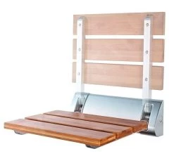 Aqualine Douches - Douchestoel Opklapbaar 320x230 Mm, Bamboe AE236 -Badkamer Paradijs 71fd70d20dc98eb6eb135efa