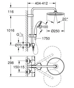 Grohe Vitalio Start - Doucheset 250 Met Thermostaat, 1-jet, Mat Zwart 266772430 14 Grohe Vitalio Start - Doucheset 250 Met Thermostaat, 1-jet, Mat Zwart 266772430 -Badkamer Paradijs 72064aaaab4c9cb2ecbcce4e