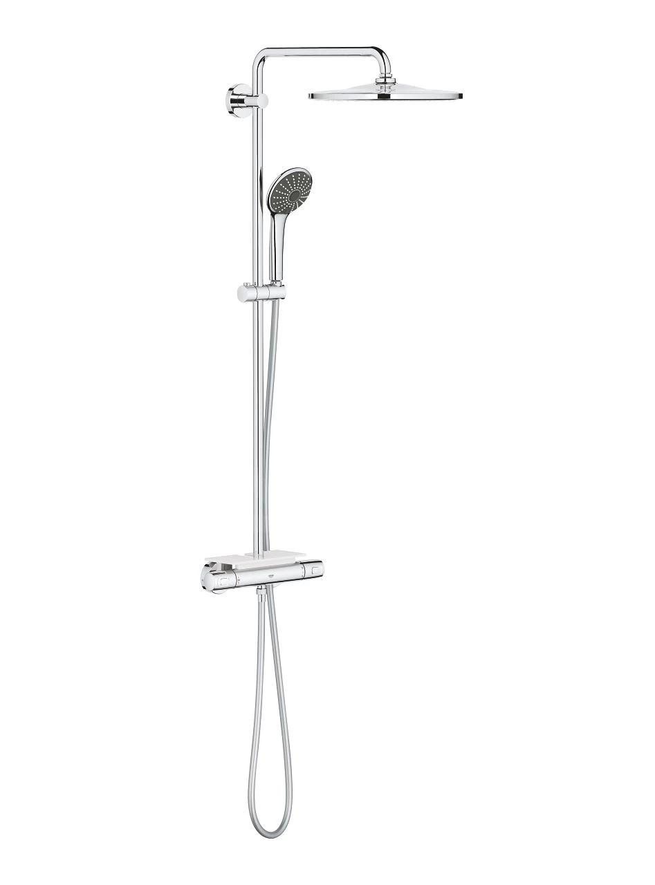 Grohe Vitalio Joy - Doucheset 310 Met Opbouw Thermostaat En Met Tray, 3jets, Chroom 26401001 3 Grohe Vitalio Joy - Doucheset 310 Met Opbouw Thermostaat En Met Tray, 3jets, Chroom 26401001