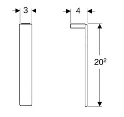 Geberit Selnova Square - Meubelvoeten, 2 St, Chroom 500.199.21.1 -Badkamer Paradijs 72fae2099480d72f29decc2a