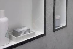 Hansgrohe XtraStoris Individual - Inbouwnis Met Designlijst, 300x300x100 Mm, Geborsteld Rvs/geborsteld Zwart Chroom 56097340 -Badkamer Paradijs 73eb4751973283389e67801b 1