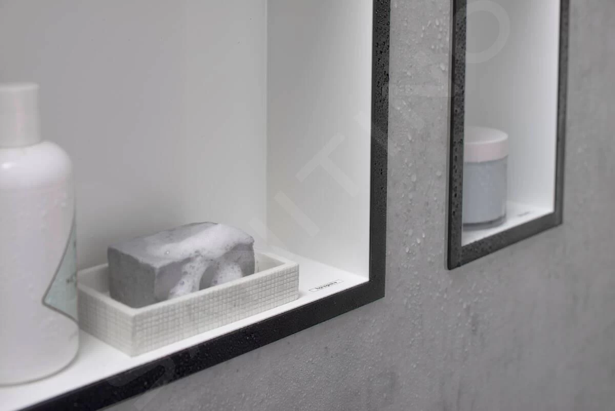 Hansgrohe XtraStoris Individual - Inbouwnis Met Designlijst, 300x150x100 Mm, Geborsteld Rvs/mat Zwart 56094670 5 Hansgrohe XtraStoris Individual - Inbouwnis Met Designlijst, 300x150x100 Mm, Geborsteld Rvs/mat Zwart 56094670 - Afbeelding 3