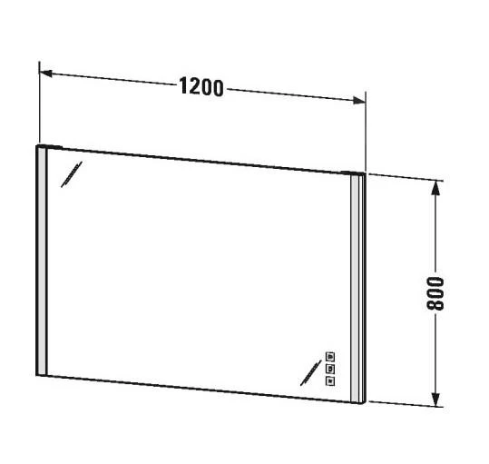Duravit XSquare - Spiegel 1200x800 Mm, Met LED-verlichting En Verwarming XS7014000000000 4 Duravit XSquare - Spiegel 1200x800 Mm, Met LED-verlichting En Verwarming XS7014000000000 - Afbeelding 2