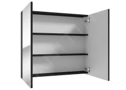 Kielle Vega - Spiegelkast, 80x73x15 Cm, Mat Zwart 50118804 -Badkamer Paradijs 752865609d4875250a11bb5e