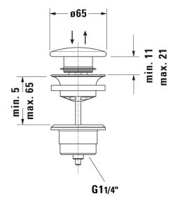 Duravit Toebehoren - Push-Open Afvoerplug, 1 1/4, Antraciet Mat 0050791300 6 Duravit Toebehoren - Push-Open Afvoerplug, 1 1/4, Antraciet Mat 0050791300 -Badkamer Paradijs 7a0dbeb29ac9821fb23bfbfc
