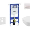 Geberit Duofix - Set Voorwandinstallatie, Toilet En Villeroy & Boch Zitting, Bedieningspaneel Sigma50, DirectFlush, SoftClose, CeramicPlus, Alpine Wit 111.355.00.5 NB8