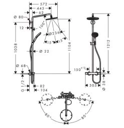 Hansgrohe Raindance - Doucheset S 240 Met Thermostaat, 1jet, Chroom 27115000 -Badkamer Paradijs 7e9f85d43d50739fb0a6b88a