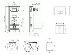 Ideal Standard ProSys - Toiletset- Inbouwreservoir, Closet, WC-zitting Strada II, Oleas M1 Bedieningsplaat, Aquablade, SoftClose, Wit ProSys120M SP28 -Badkamer Paradijs 813445cb1c6a25a135add391
