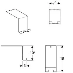Geberit Acanto - Handdoekhaak, Lava Look 500.647.JK.2 -Badkamer Paradijs 81c3d786024a723813bbaf9c